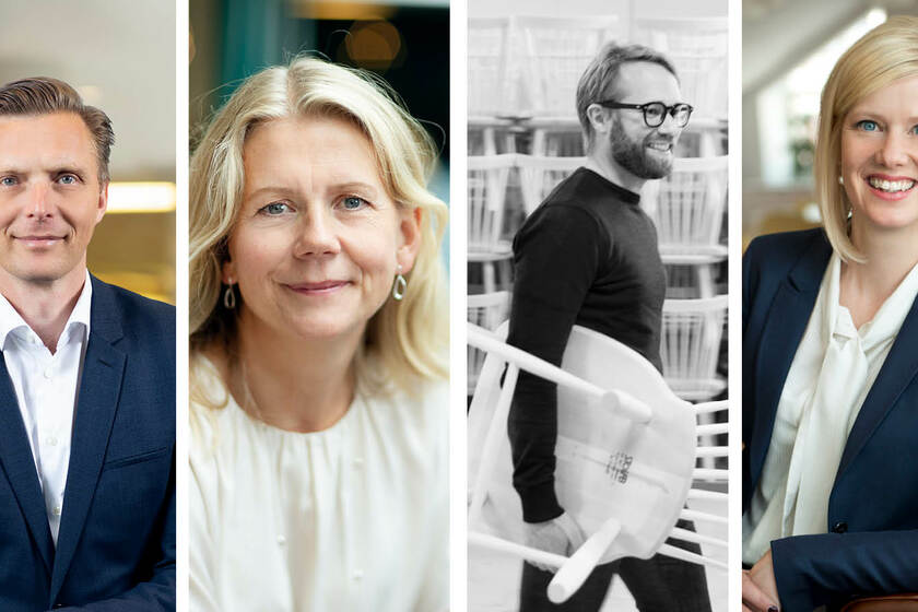 Marcus Westdahl (EFG), Cecilia Ask Engström (TMF), Martin Johansson (Stolab) och Johanna Hedström (Flokk).