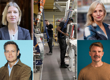 Chefekonomer: Ellinor Odeberg (tankemedjan Arena idé), Robert Boije (SBAB), Alexandra Stråberg (Länsförsäkringar) samt Fredrik Kopsch (tankesmedjan Timbro).