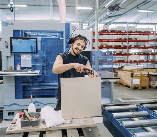 Produktionsmiljö på Edsbyn.