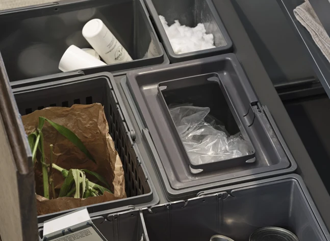 Exempel på källsortering.