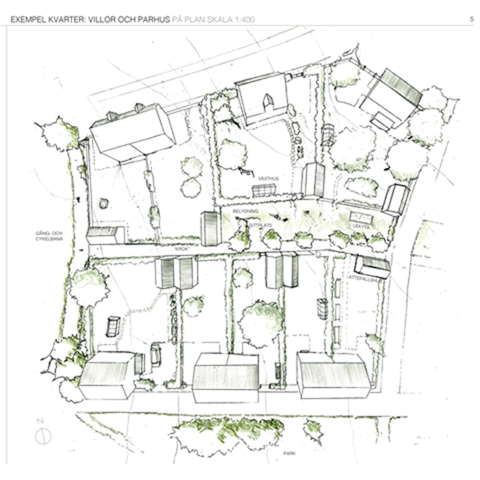 Bidraget Trädkramar i "Den hållbara trädgårdsstaden" - TMF:s idétävling för arkitektstudenter.