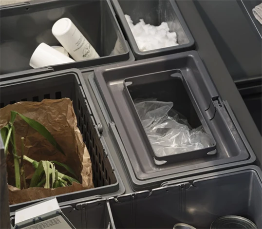 Exempel på källsortering.