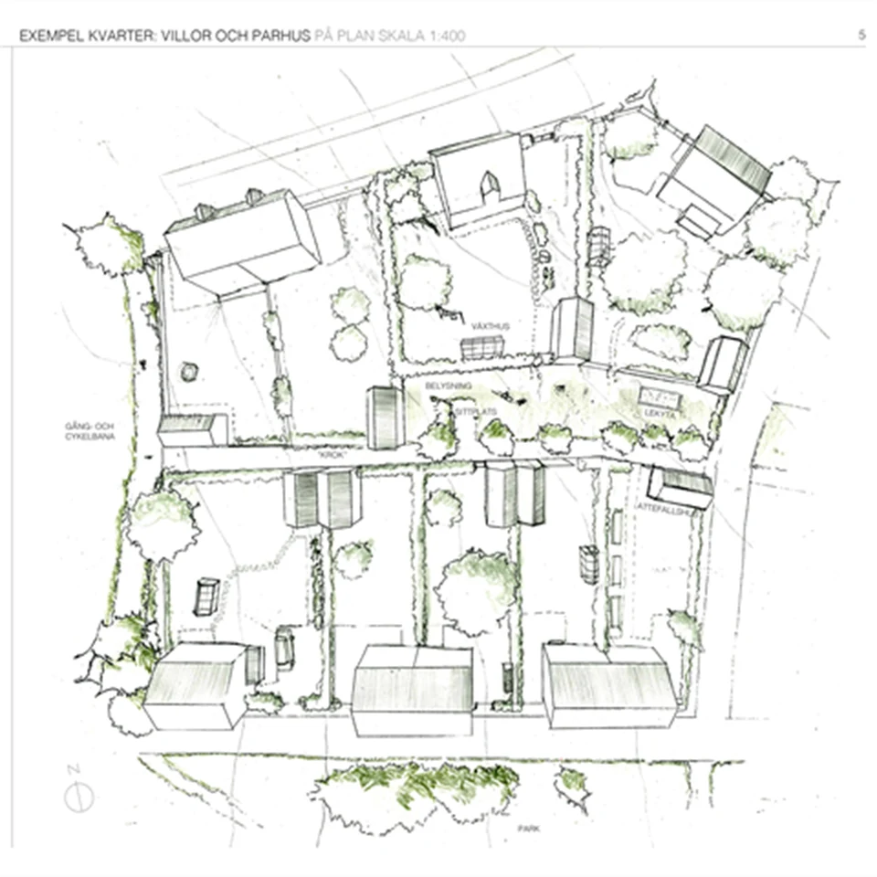 Bidraget Trädkramar i "Den hållbara trädgårdsstaden" - TMF:s idétävling för arkitektstudenter.
